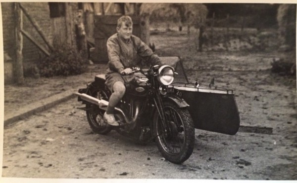 He was about 15 when this was taken so the bike must be 1930's or older