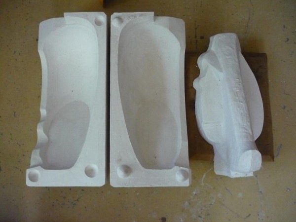 3 piece master mould before use, now broken into several pieces