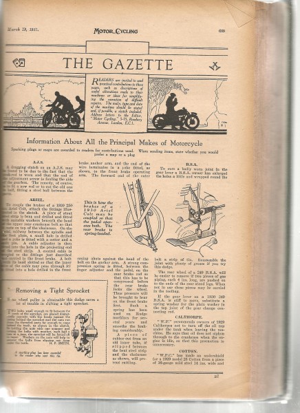 Ariel entries in Motor Cycling November 1930 to May 1931 (10).jpg