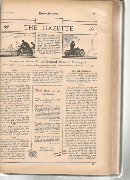 Ariel entries in Motor Cycling November 1930 to May 1931 (16).jpg