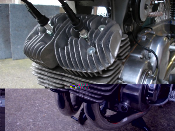 Arrow engine with alloy barrels and Lambretta conrods ( needle roller little ends)
