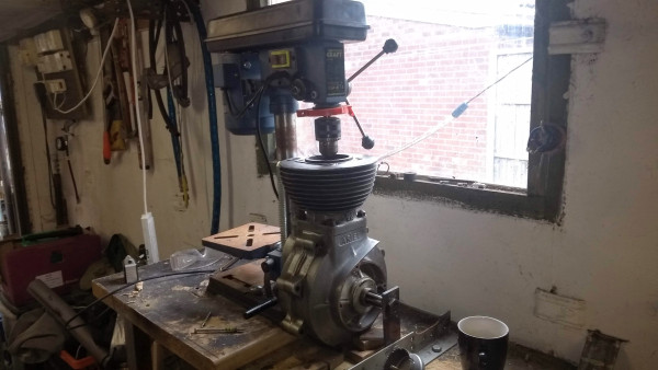 All lined up ready for drilling