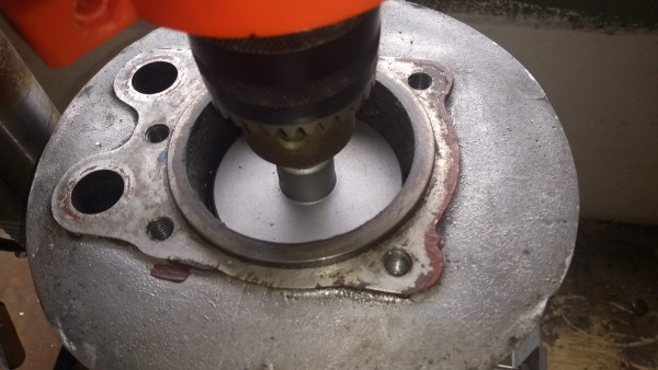 All lined up ready for drilling