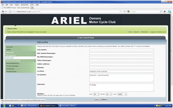 3. Click "Edit Avatar"