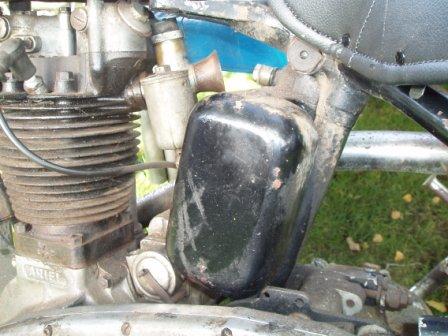 Close up of the odd oil tank